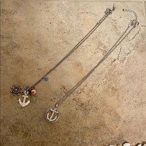 American Eagle Anchor Necklaces Set of 2